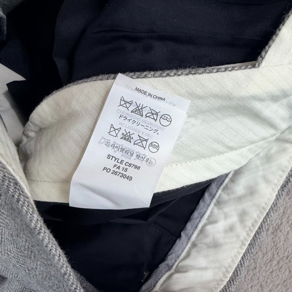 J.Crew Bowery Herringbone Wool Blend Dress Pants in‎ Grey Men 30x29 Classic Fit - Picture 11 of 11